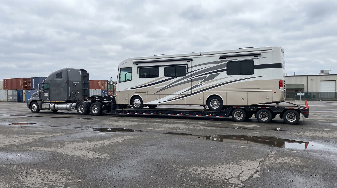 RV being collected for return